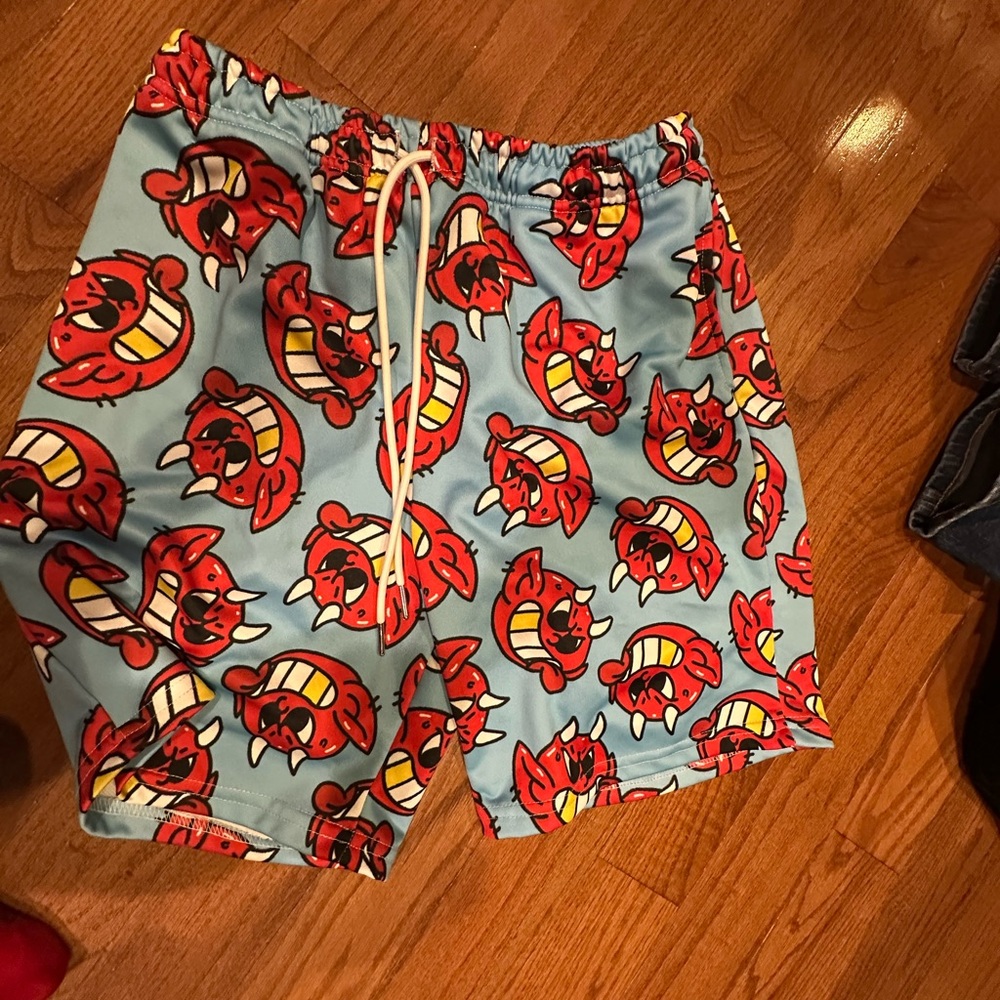 Ransom Red and Blue Graphic Men's Shorts